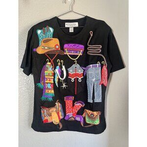 Vintage Women’s  Jill Rogers Western Embroidered Beaded Shirt Medium